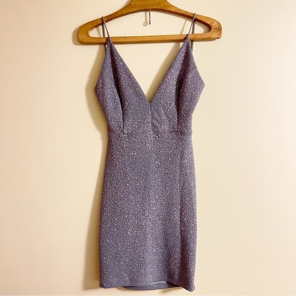 Windsor Gray Glitter Mini Dress